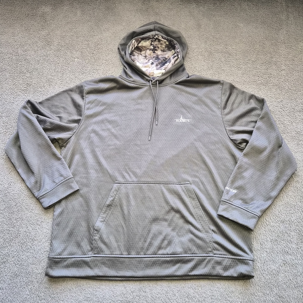 Habit Hunting Hoodie Sz XL Pullover Brown Outdoors Hiking Lightweight Brown